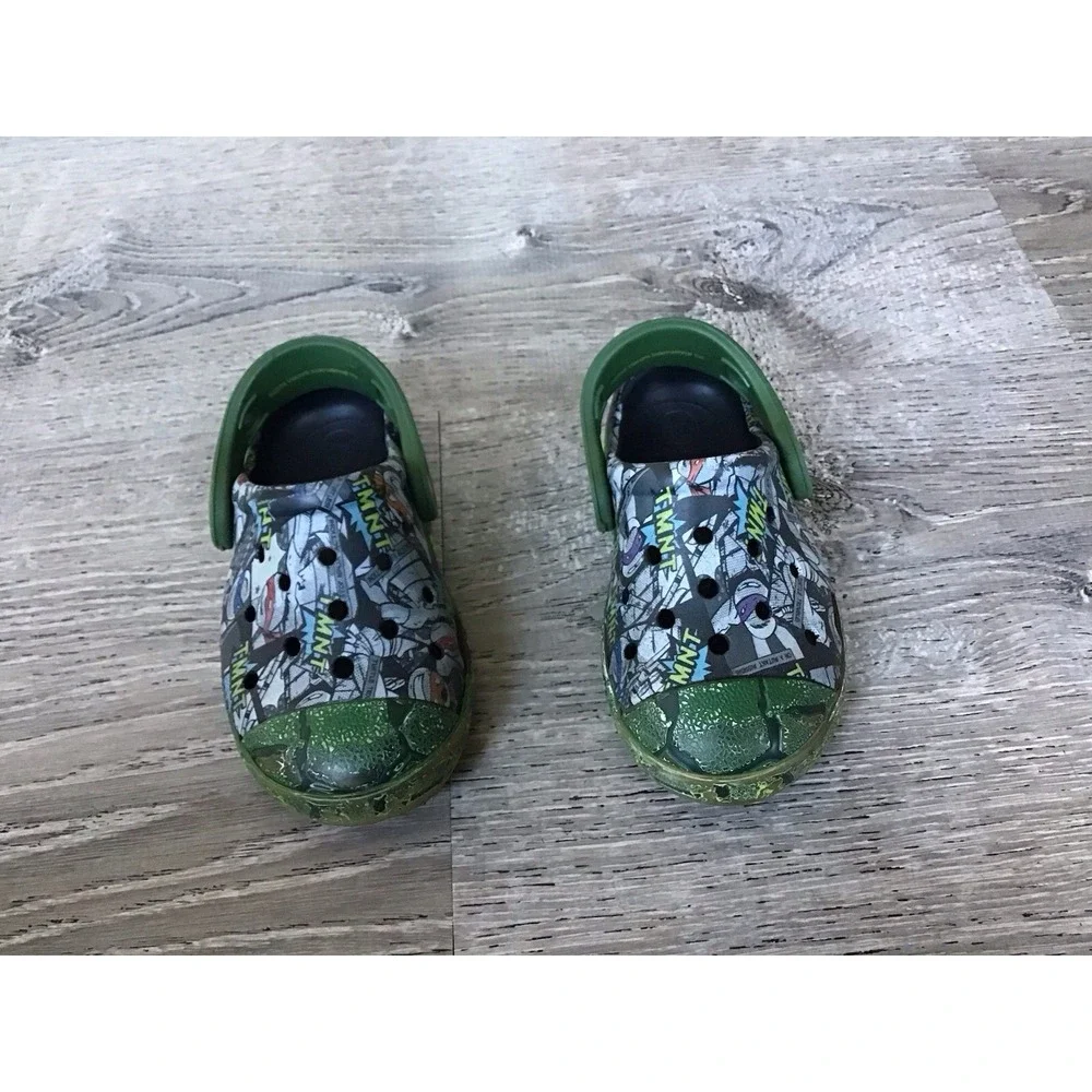 Teenage Mutant Ninja Turtles TMNT Crocs - C 7 Toddler Slip On Clogs